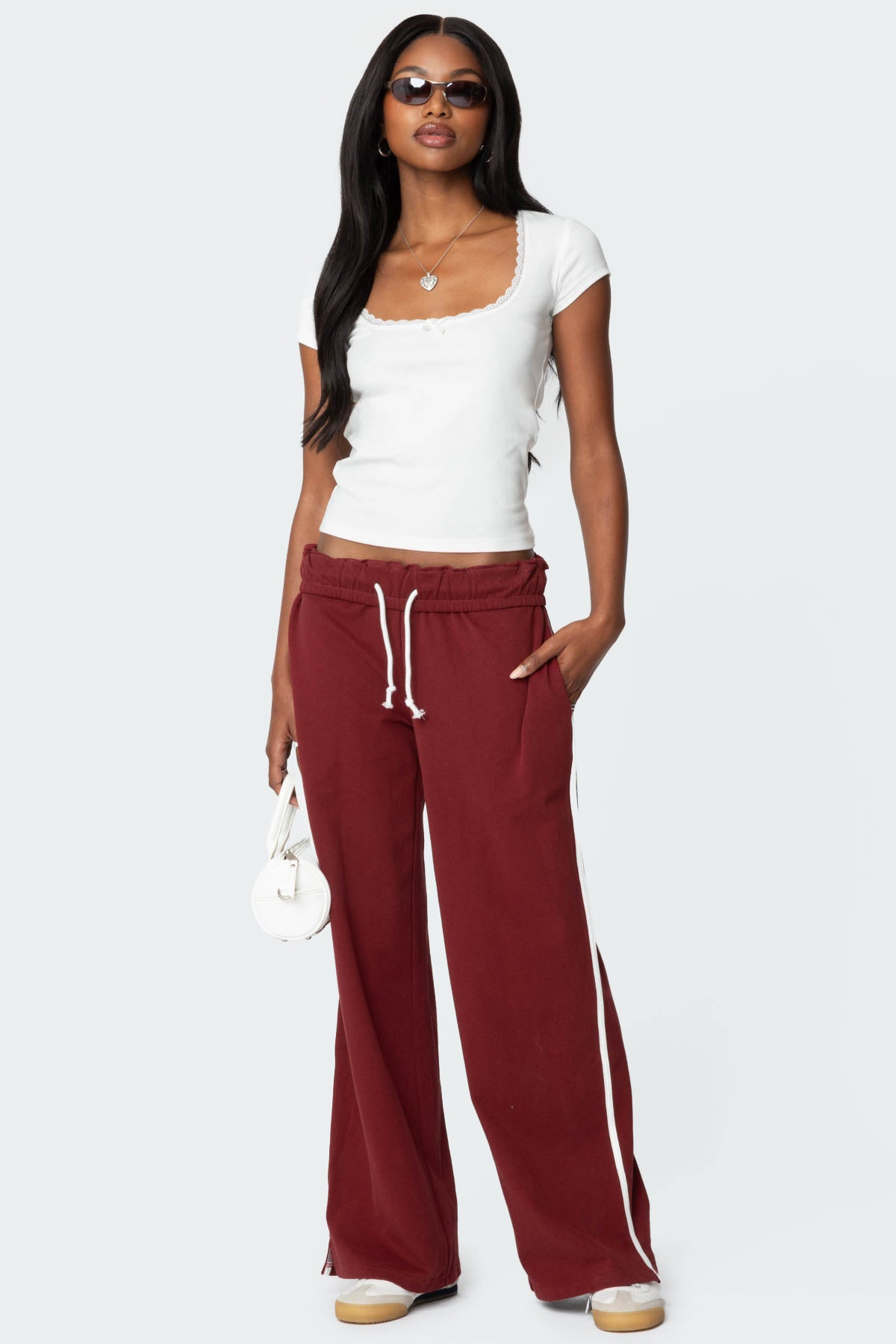 Priscilla Lace Trim T Shirt - Image 2