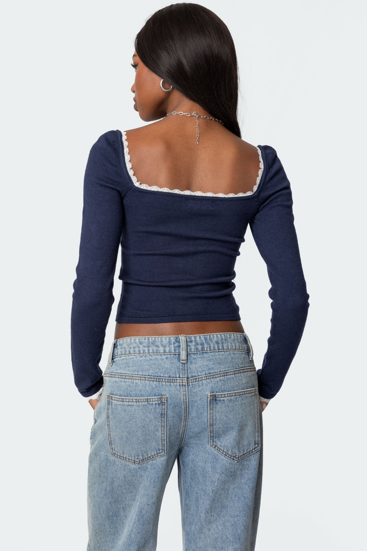 Ansley Lacey Cable Knit Top - Image 5