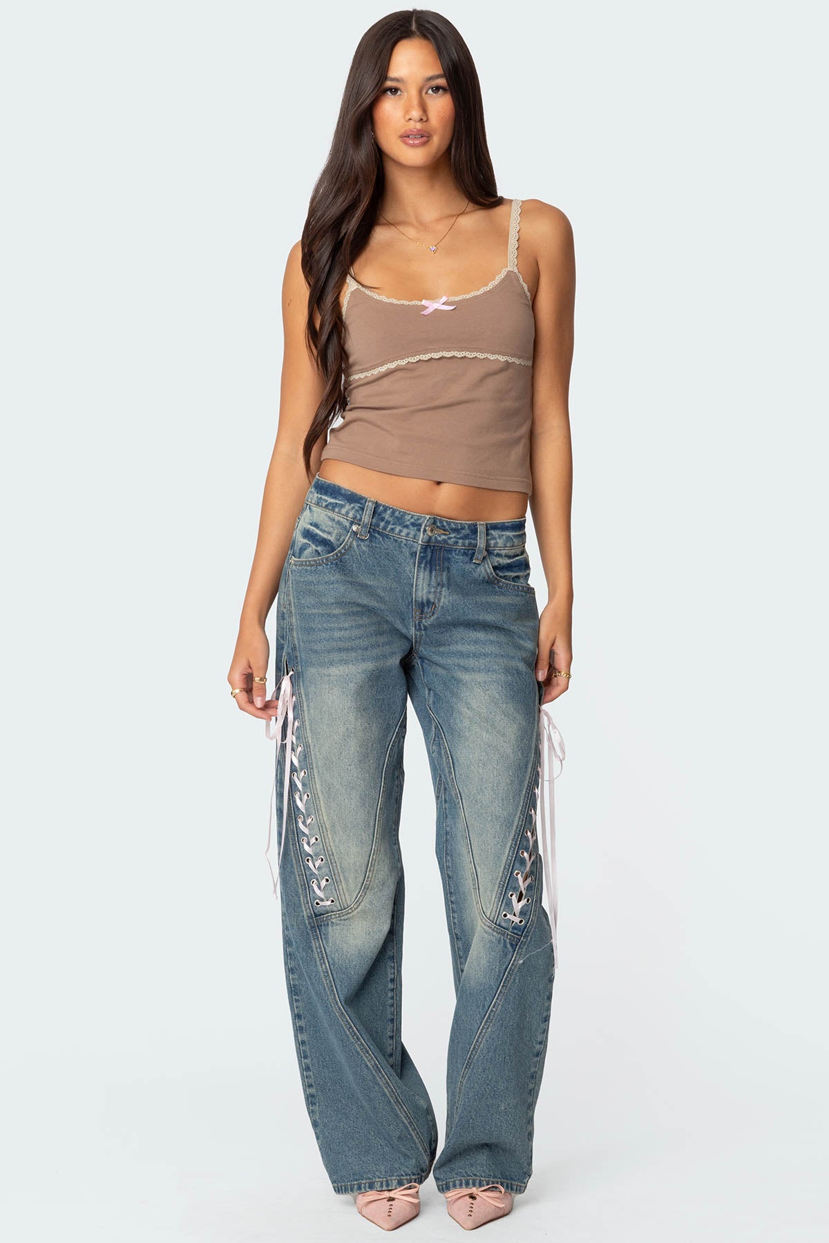 Elin Lace Trim Tank Top - Image 5