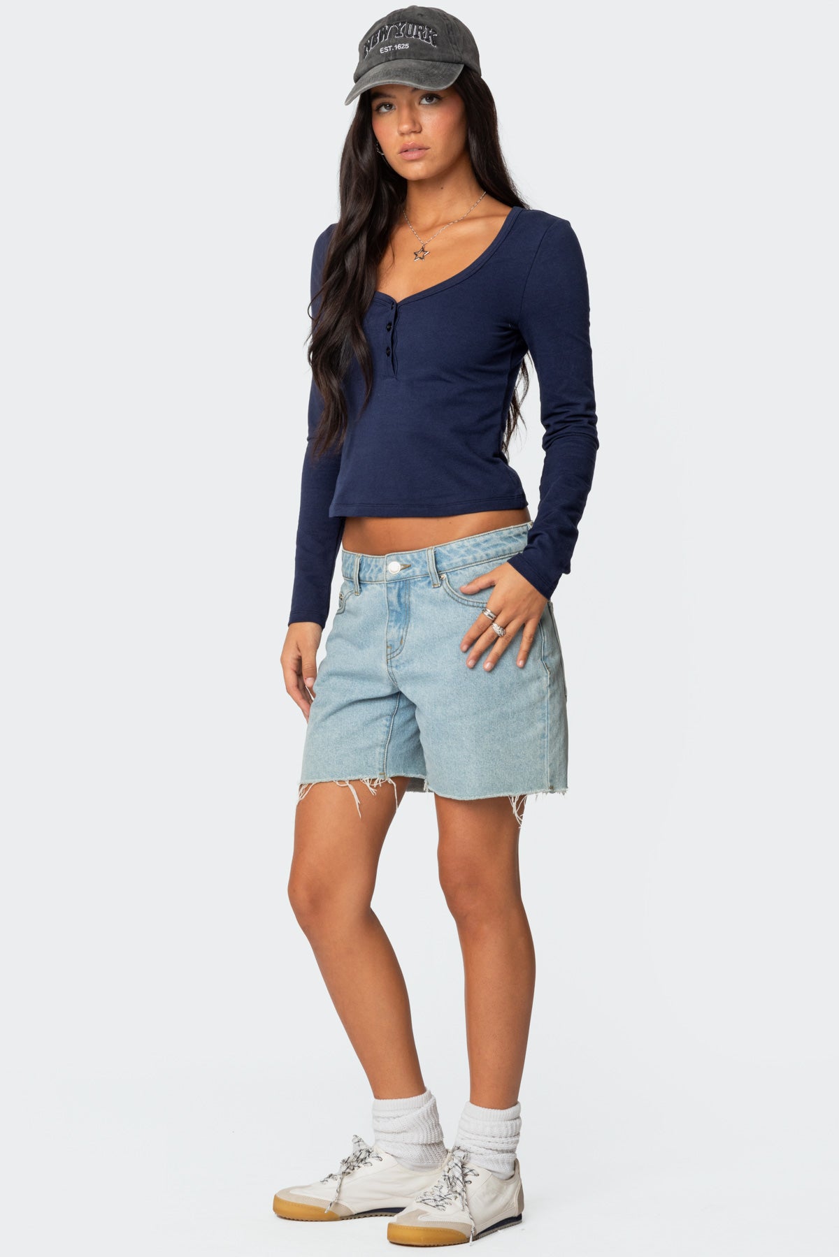 Tomboy Low Rise Denim Shorts - Image 3