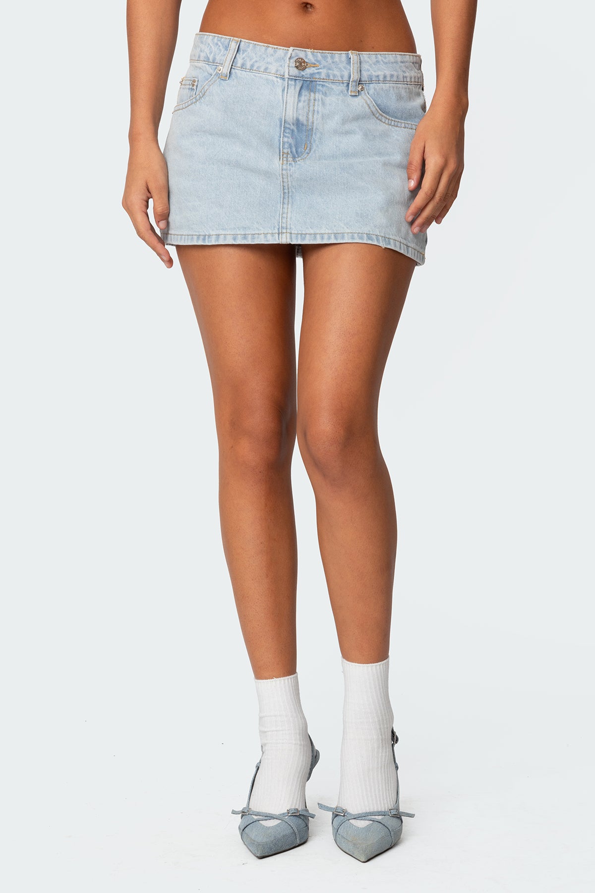 Chiara Denim Micro Skirt - Image 2