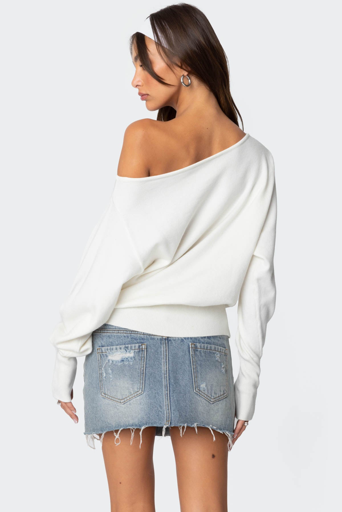 Off Shoulder Oversized Sweater - Image 4