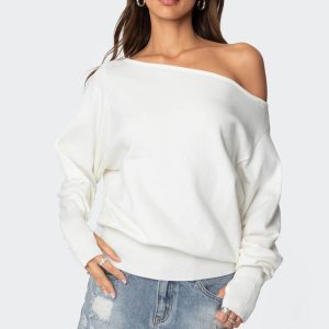 Off Shoulder Oversized Sweater