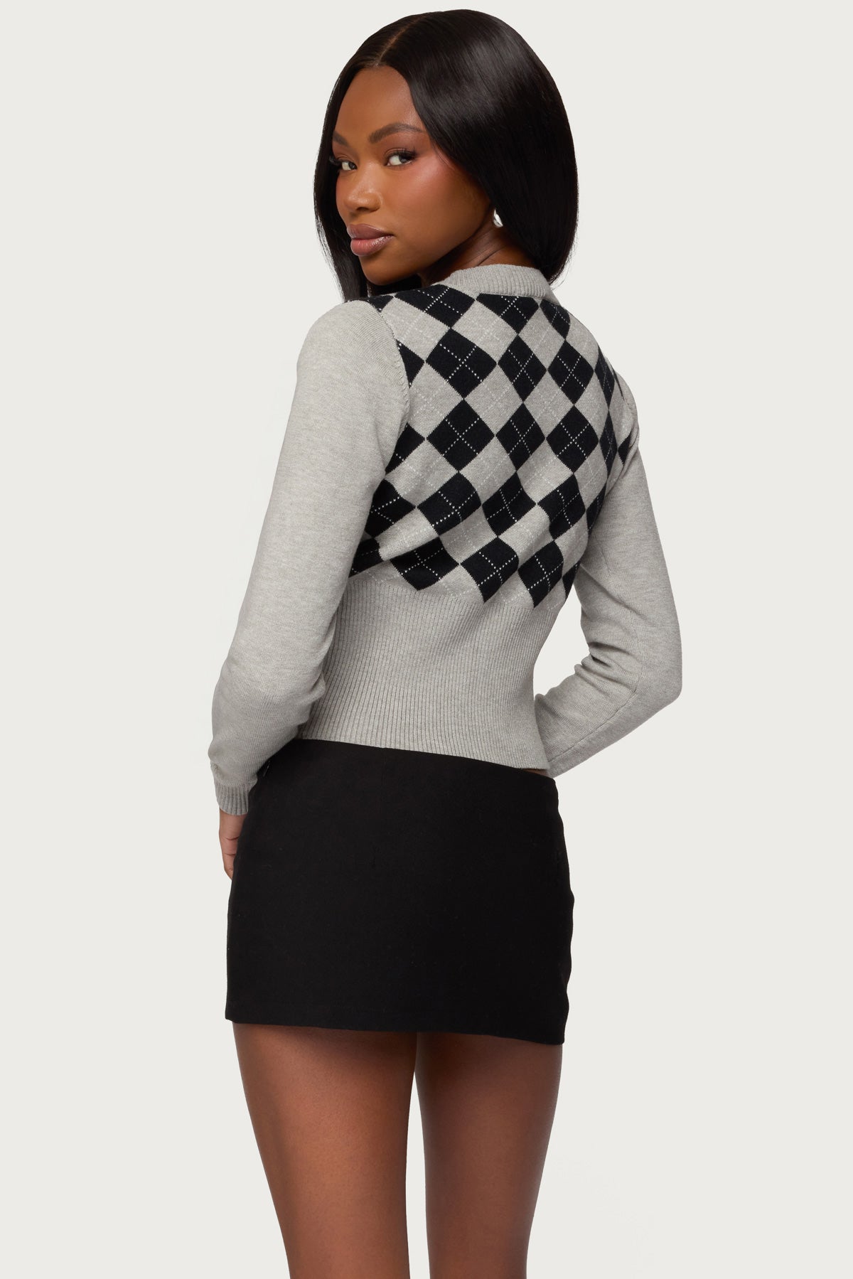 Noya Argyle Knit Cardigan - Image 5