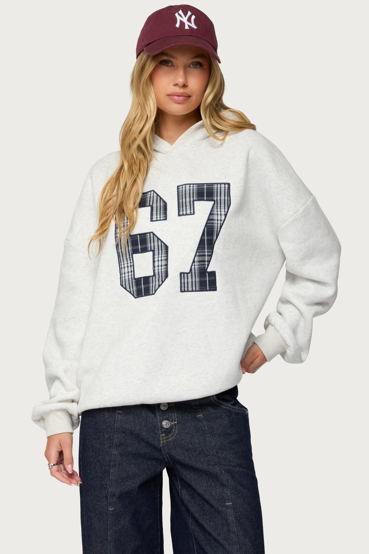 Gali Plaid 67 Oversized Hoodie - Image 2