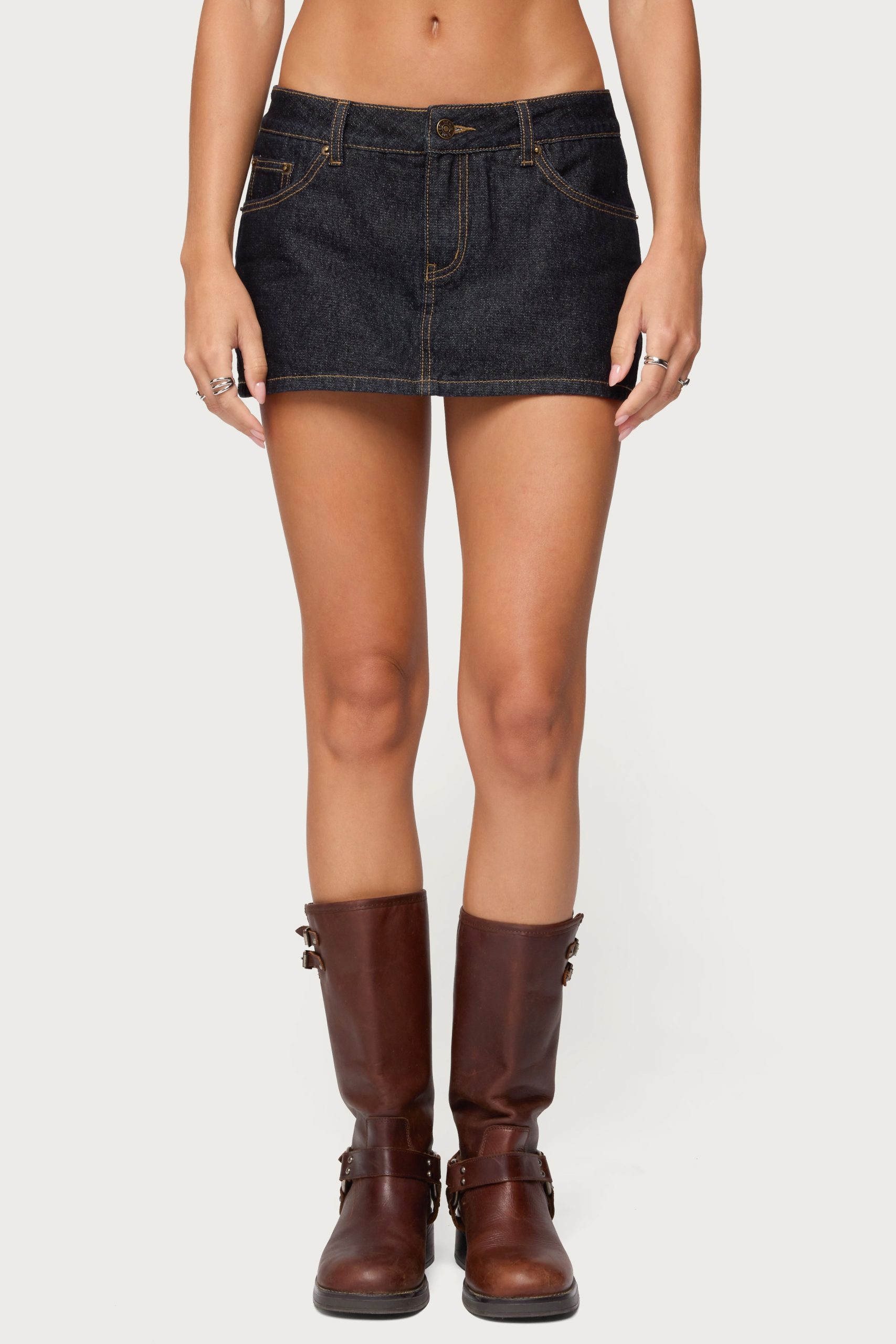 Camelia Denim Mini Skort - Image 2