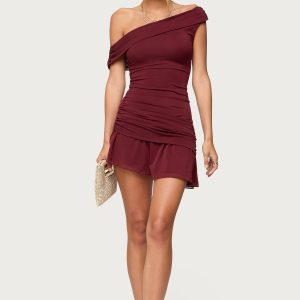 Gesibelle Off Shoulder Mesh Mini Dress
