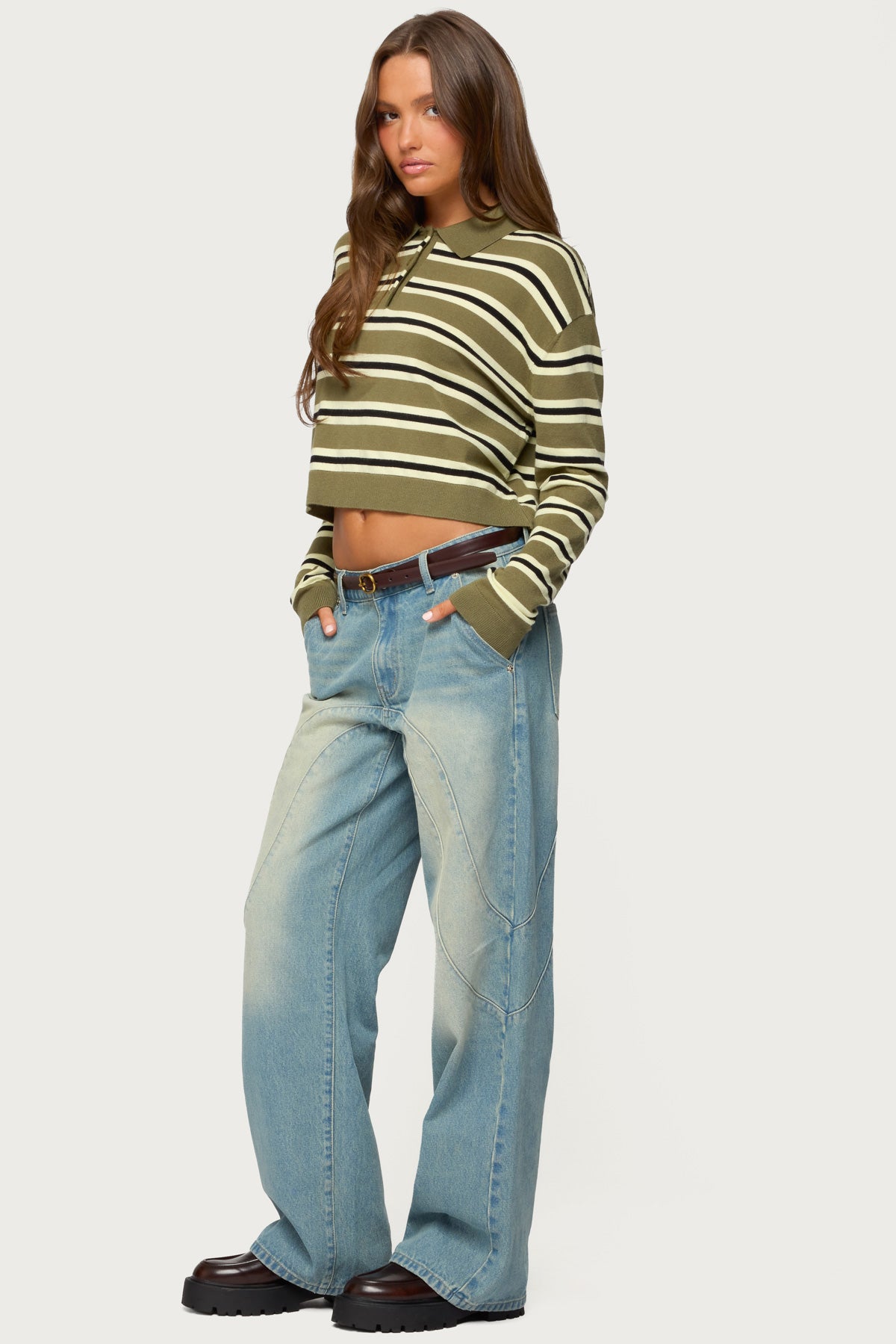 Shelby Striped Polo Sweater - Image 4
