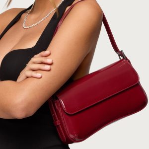Red Carpet Faux Patent Leather Bag