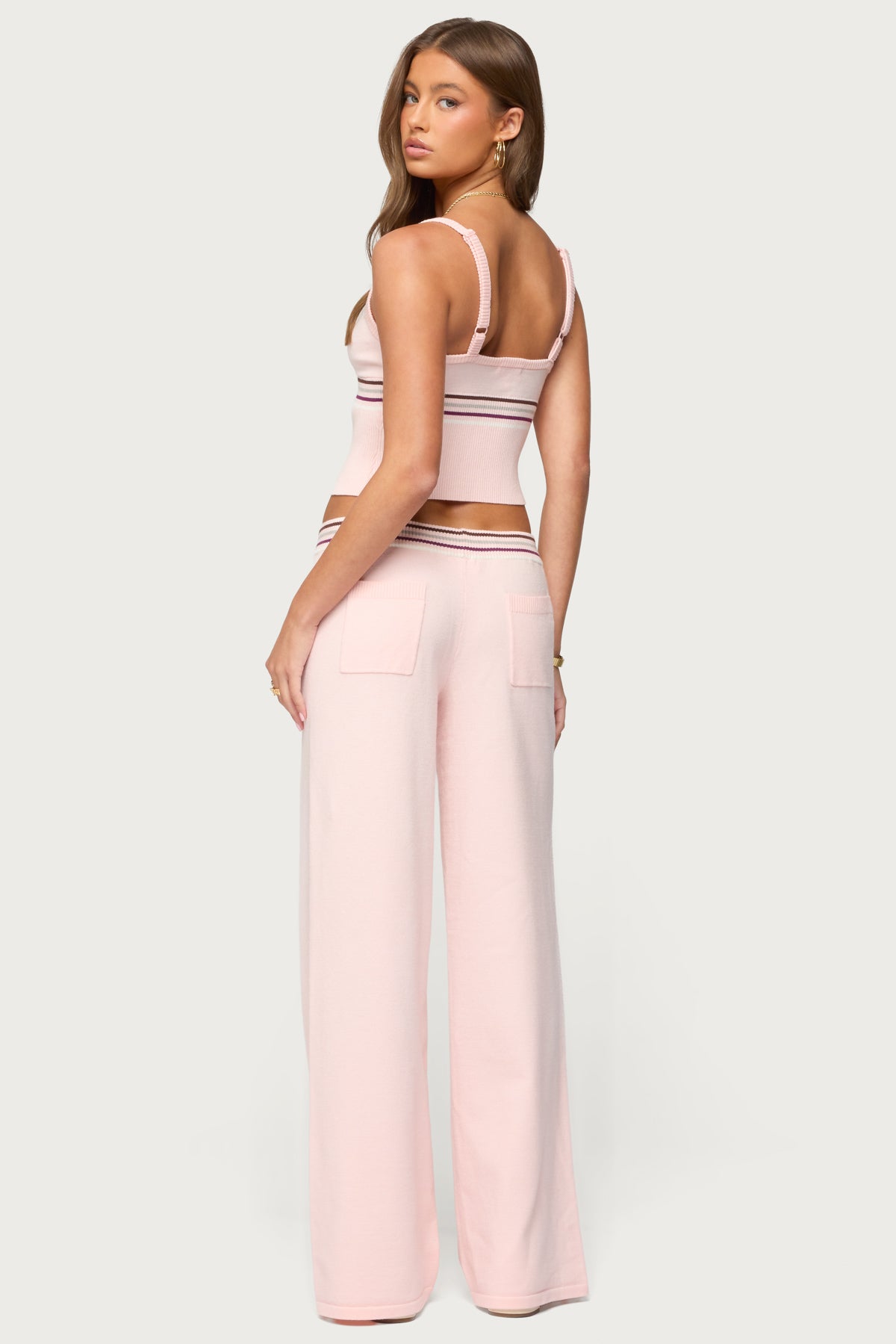 Miya Stripey Ribbed Knit Tank Top - Image 6