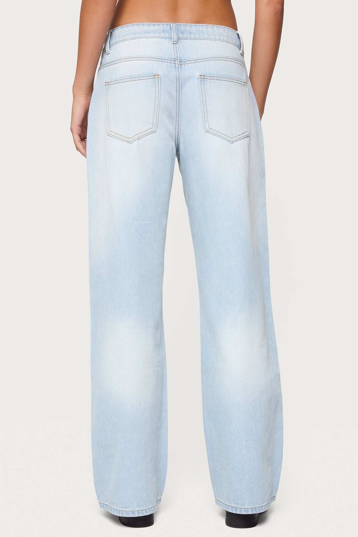 Magda Low Rise Acid Wash Jeans - Image 5