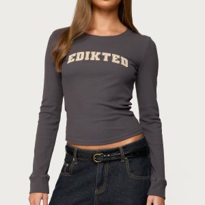 Essential Edikted Ribbed T Shirt