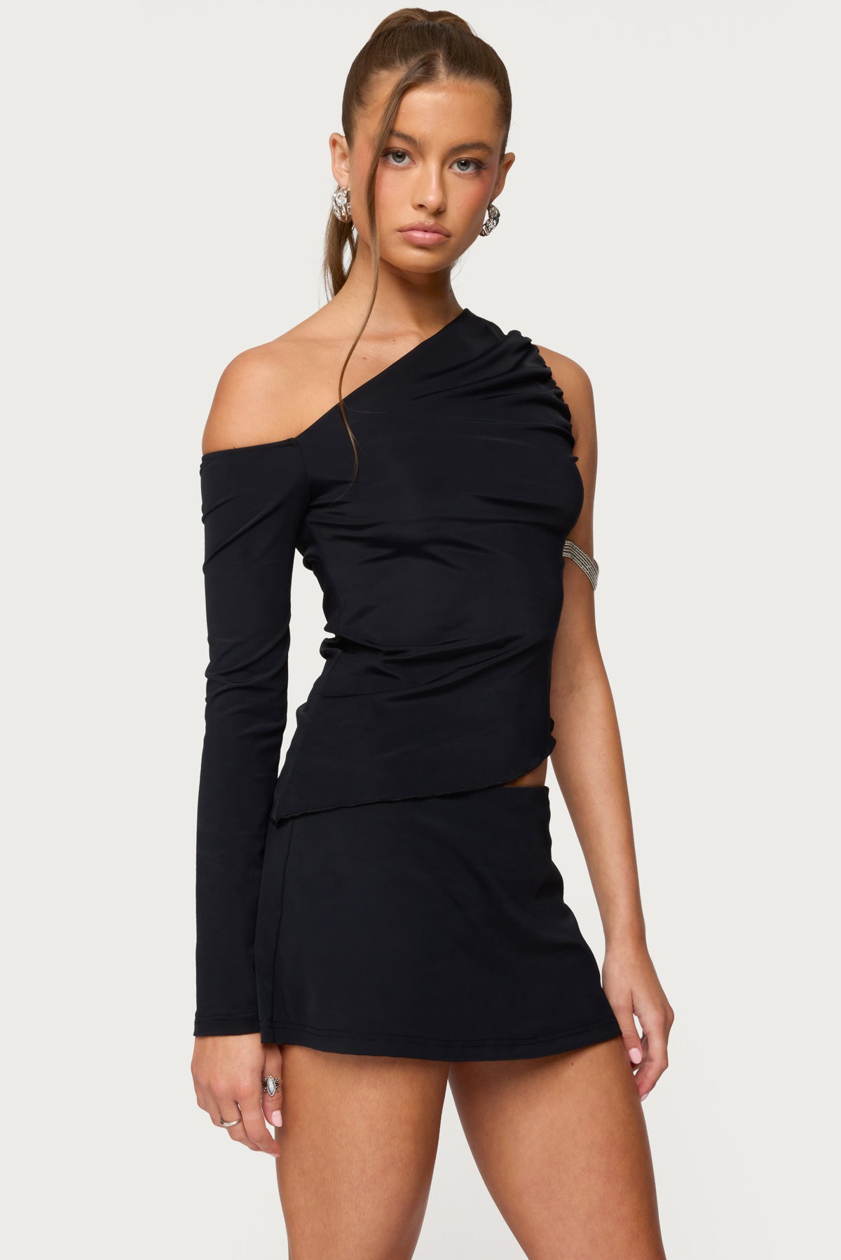 Lucretia Asymmetric Off Shoulder Top - Image 3