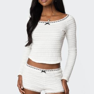 Lenny Lacey Textured Top