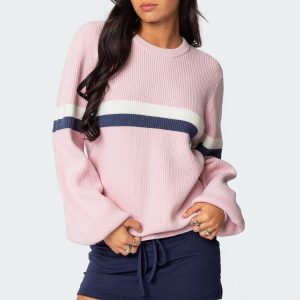 Nautical Striped Oversized Sweater