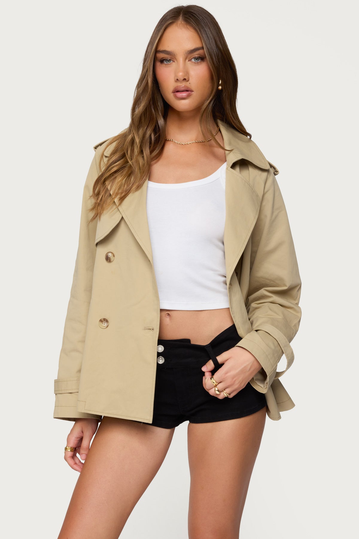 Tobie Raglan Trench Jacket - Image 3