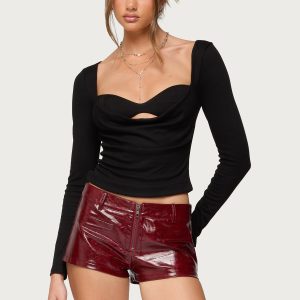 Oaklyn Layered Bra Cowl Neck Top