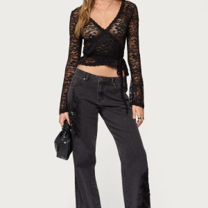 Rossa Beaded Low Rise Jeans