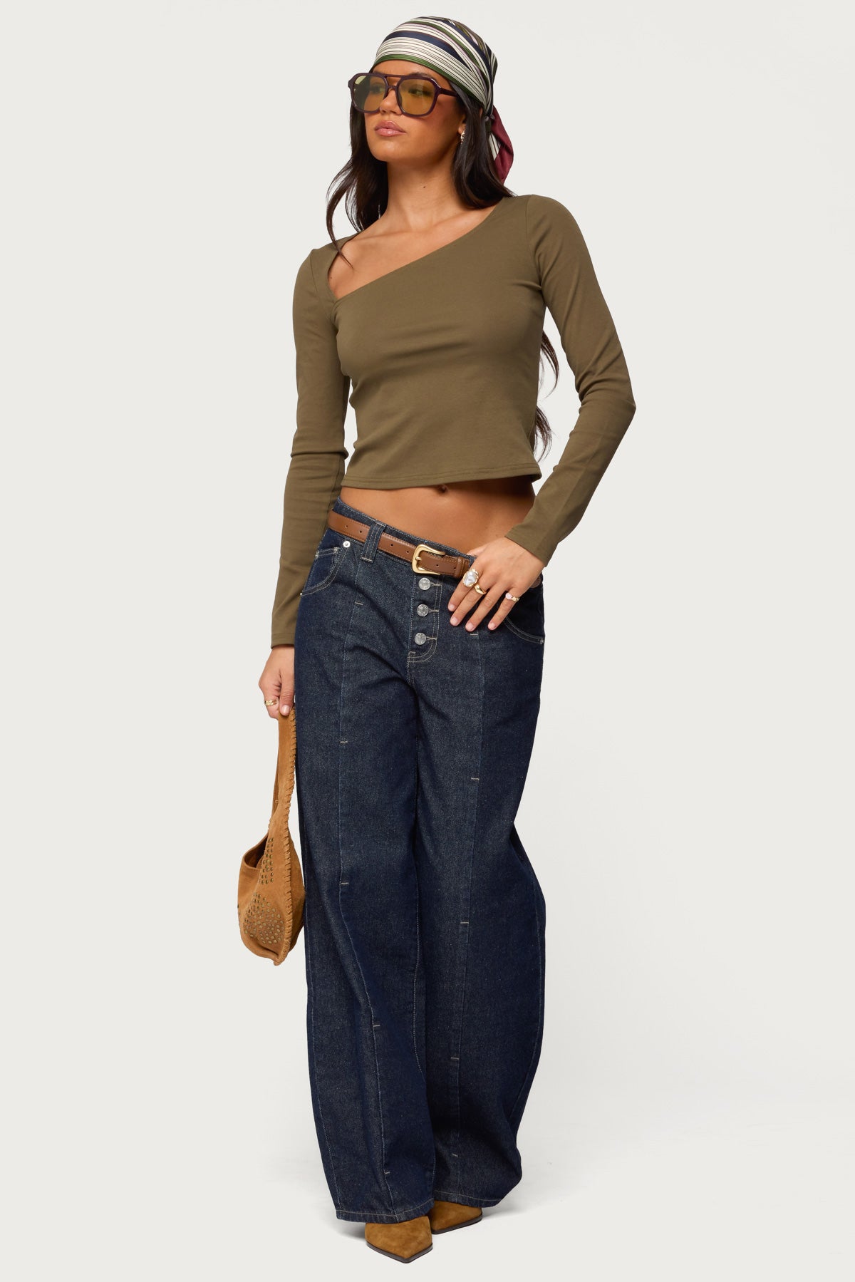 Rion Asymmetric Long Sleeve Top - Image 2