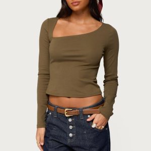 Rion Asymmetric Long Sleeve Top