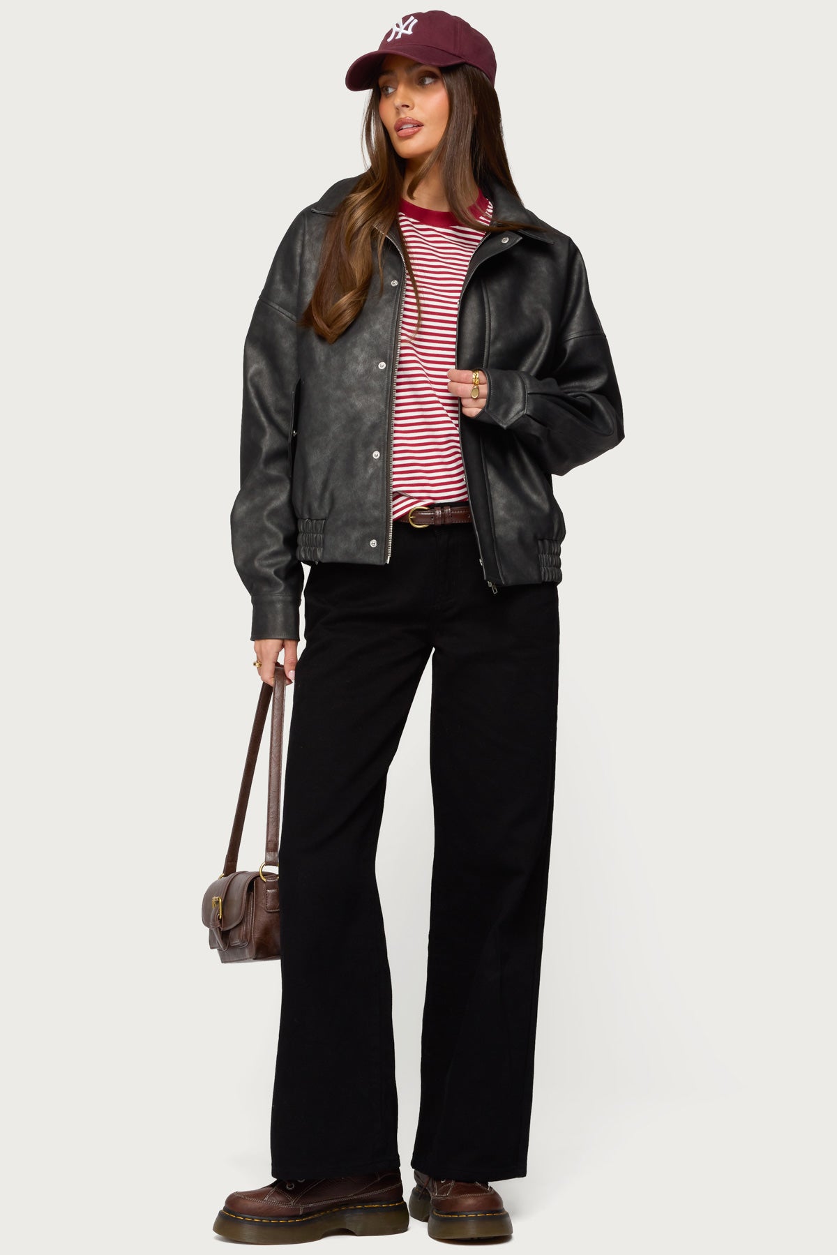 Mori Oversized Faux Leather Jacket - Image 3