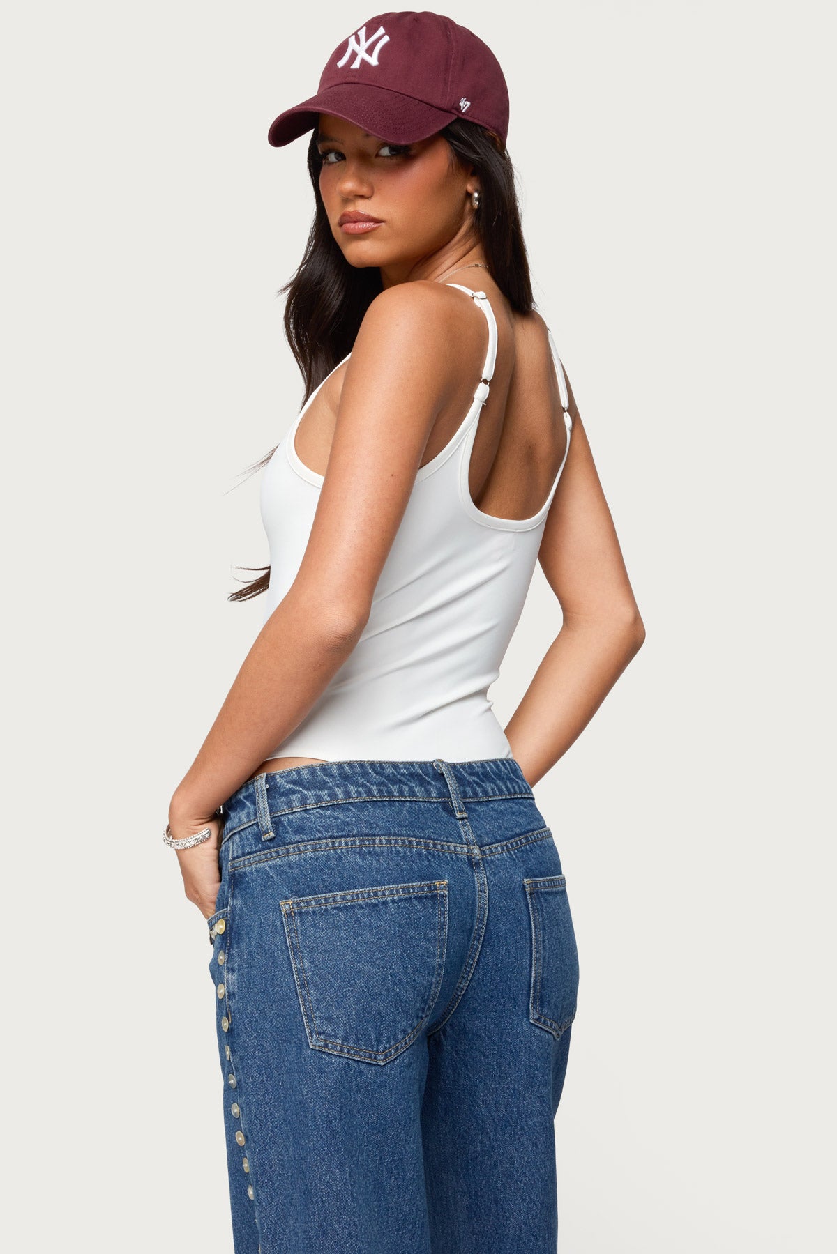 Teaghan V Neck Fitted Bodysuit - Image 5