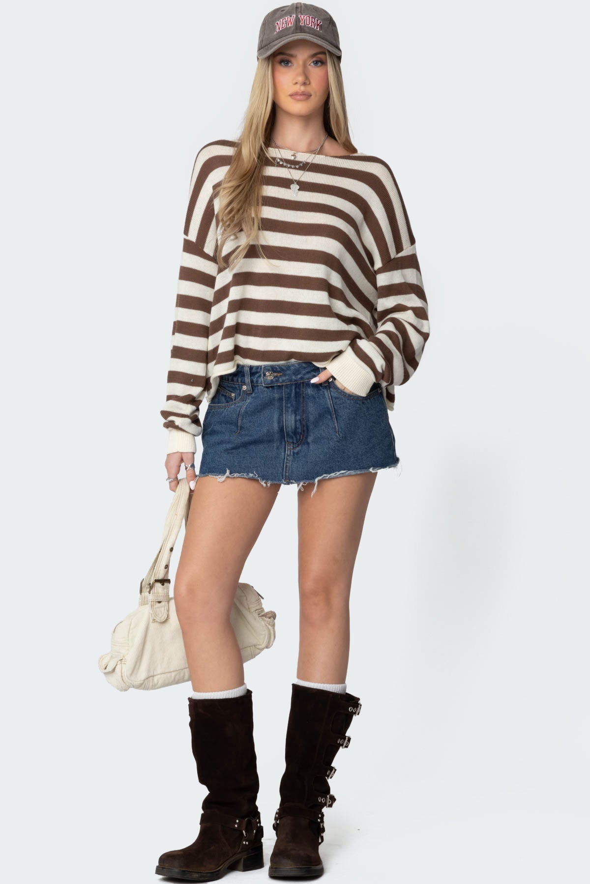 Anney Oversized Striped Sweater - Image 2