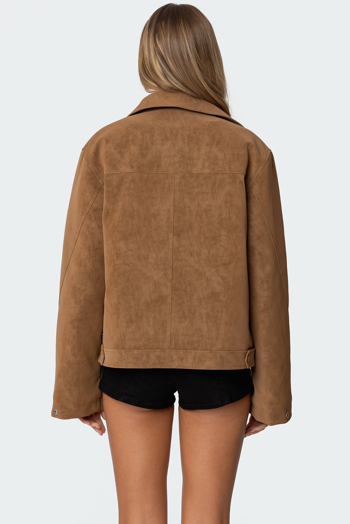 Annabelle Oversized Faux Suede Jacket - Image 5