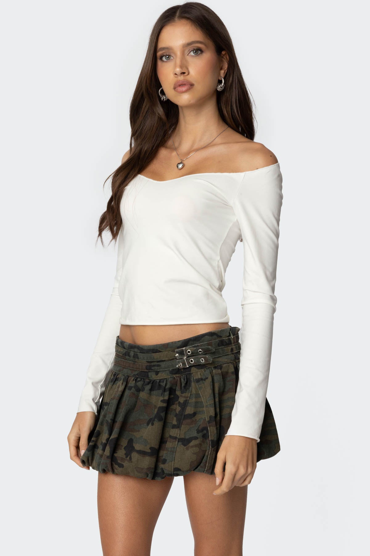 Nattie Off Shoulder V Neck Top - Image 3