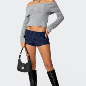 Harrison Pinstripe Micro Shorts