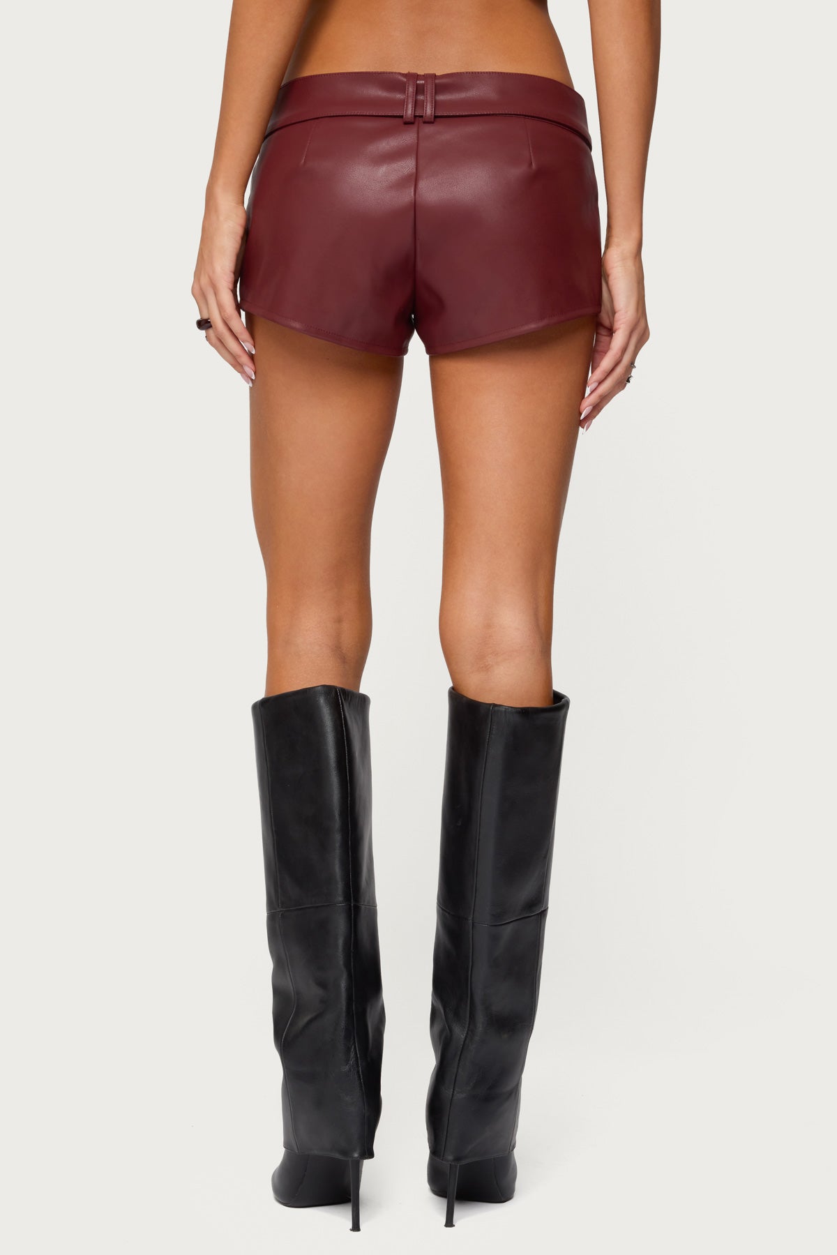 Alba Faux Leather Shorts - Image 5