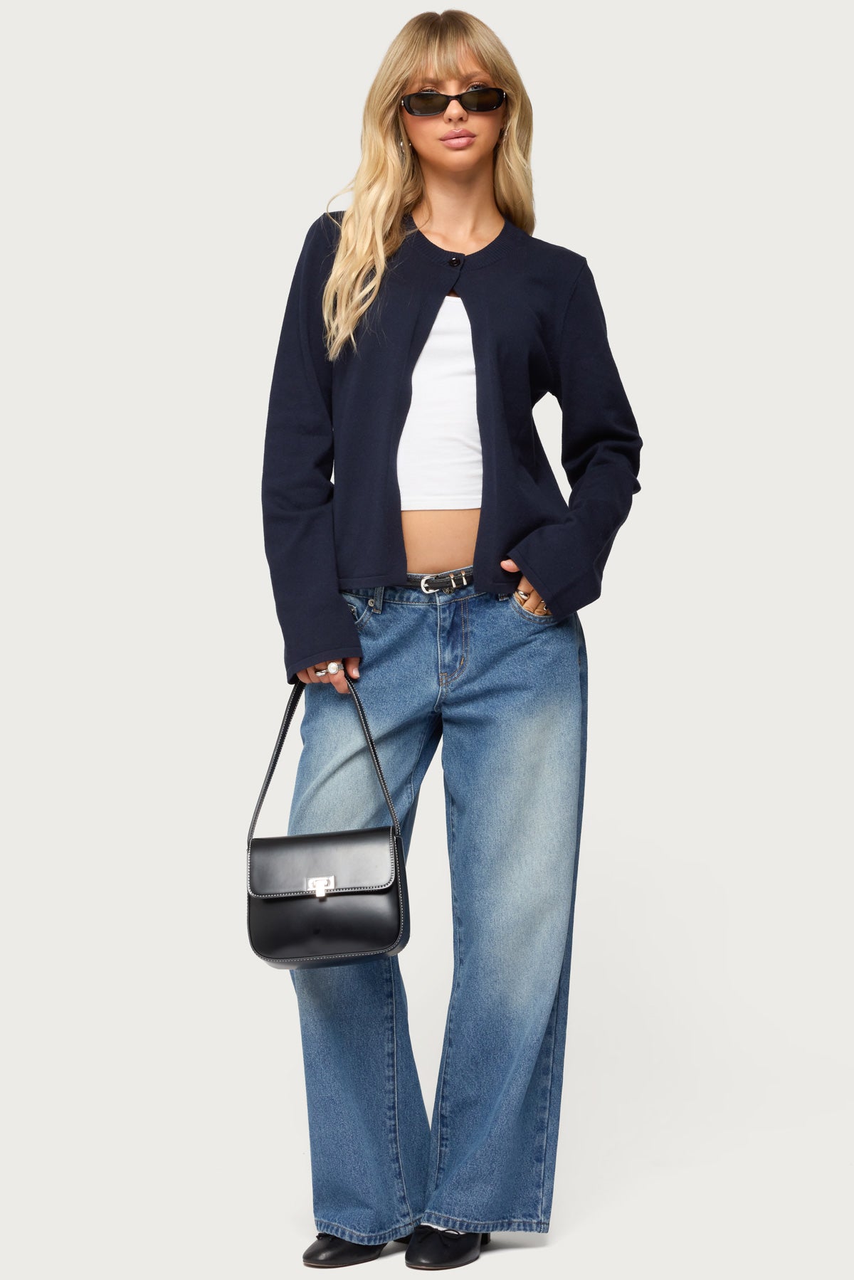 Petite Magda Low Rise Acid Wash Jeans