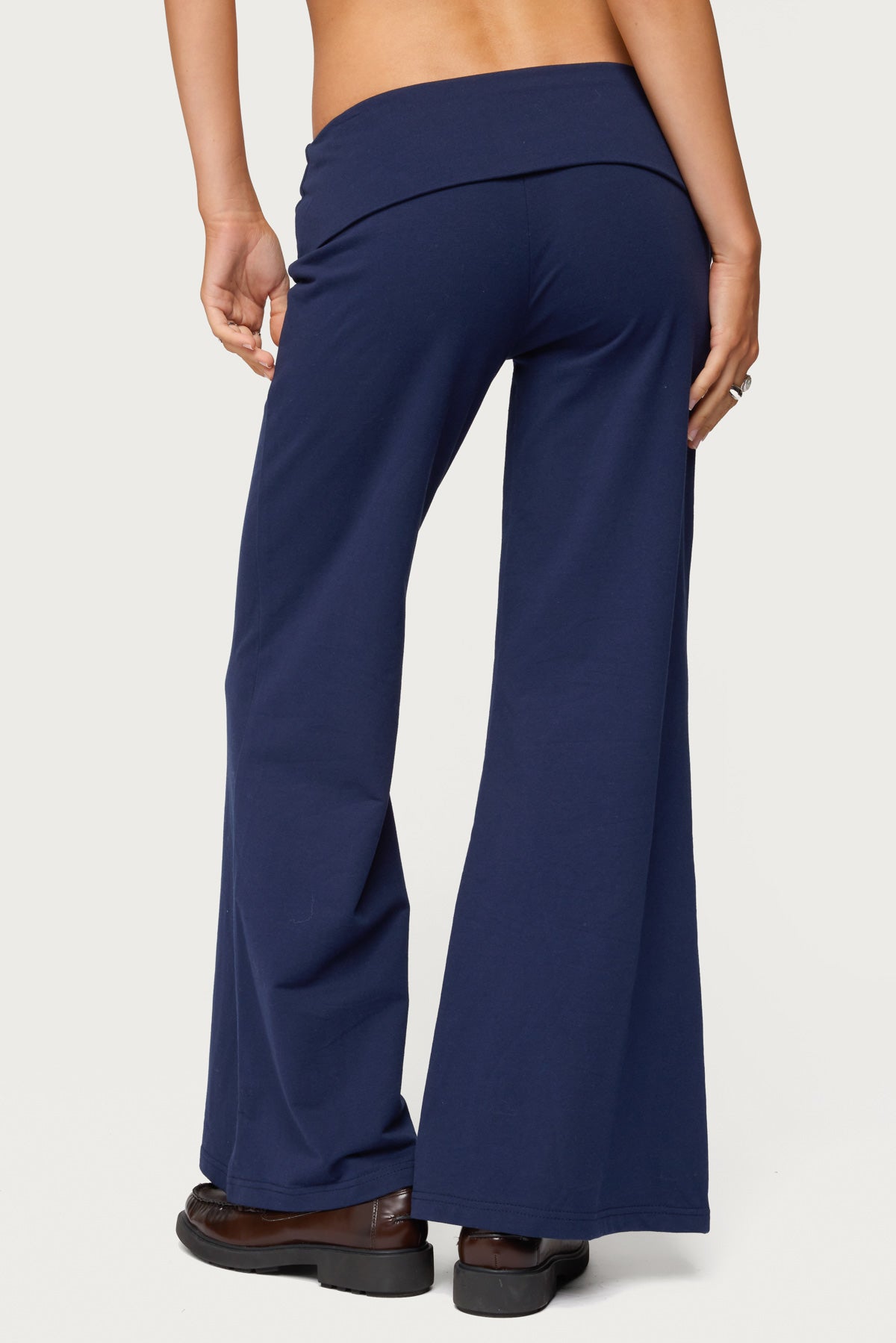 Petite Wide Leg Fold Over Pants - Image 4
