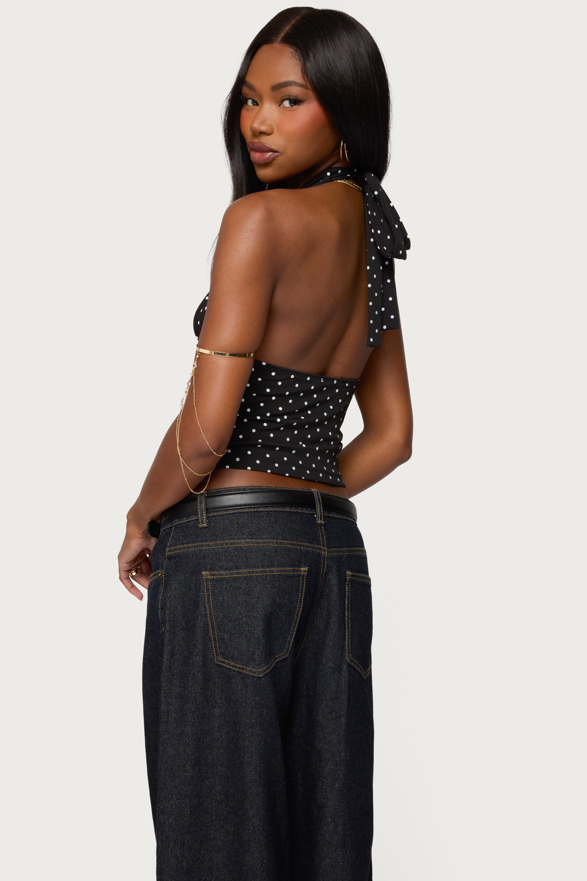 Blaire Polka Dot Halter Top - Image 6