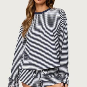 Jainee Striped Long Sleeve T Shirt