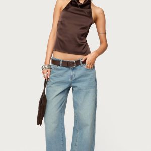 Petite Raelynn Washed Low Rise Jeans