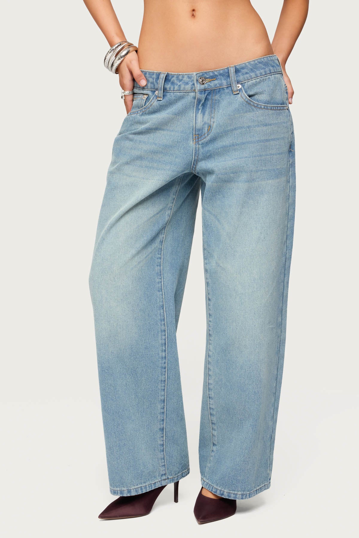 Petite Raelynn Washed Low Rise Jeans - Image 2