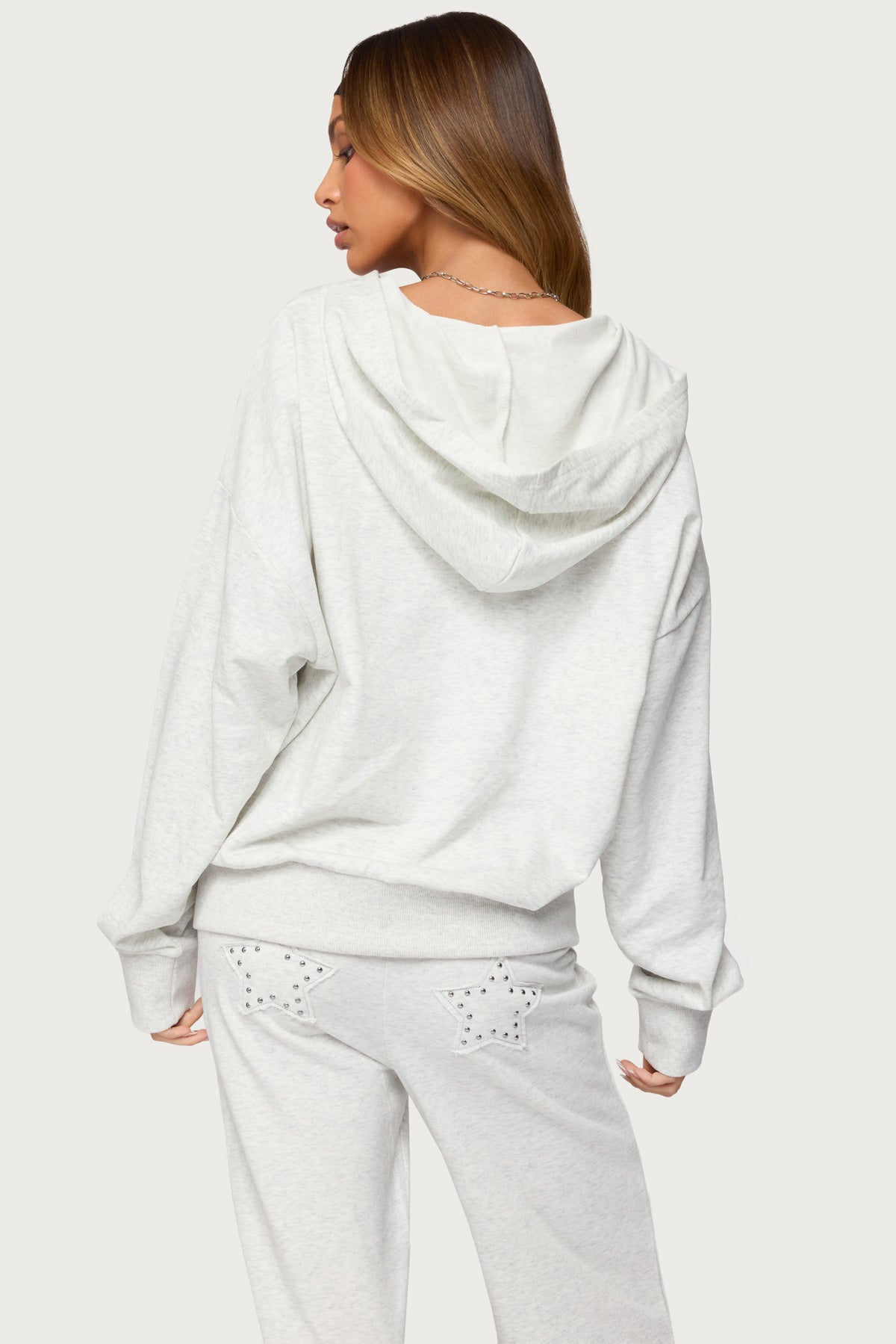 Briela Star Studded Zip Up Hoodie - Image 4