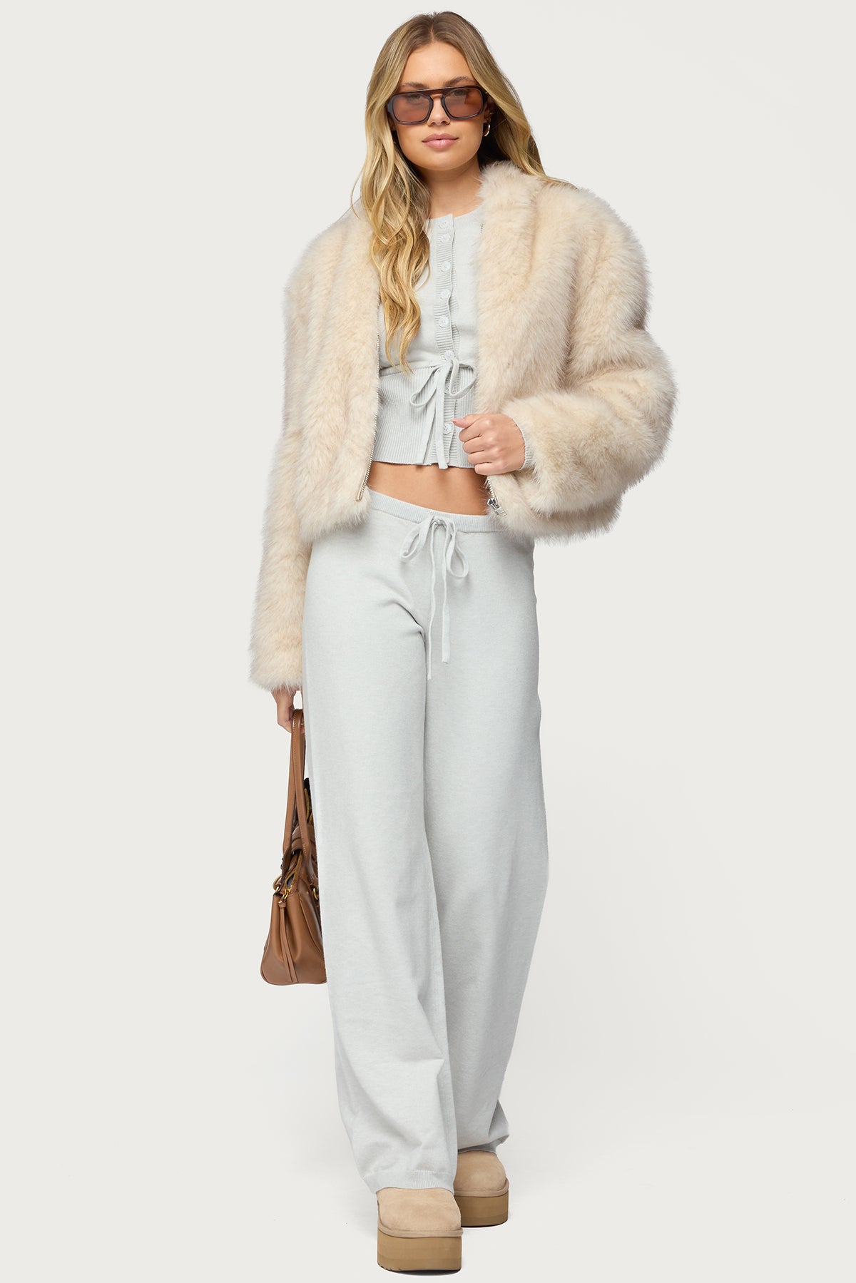 Beyonca Hooded Faux Fur Jacket - Image 2