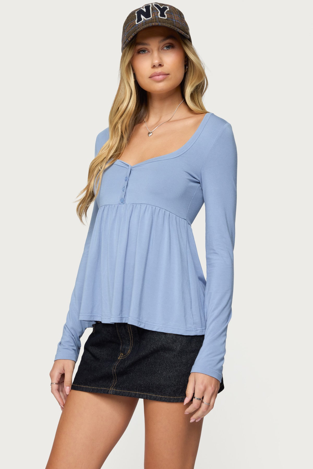 Lilla Henley Babydoll Top - Image 3