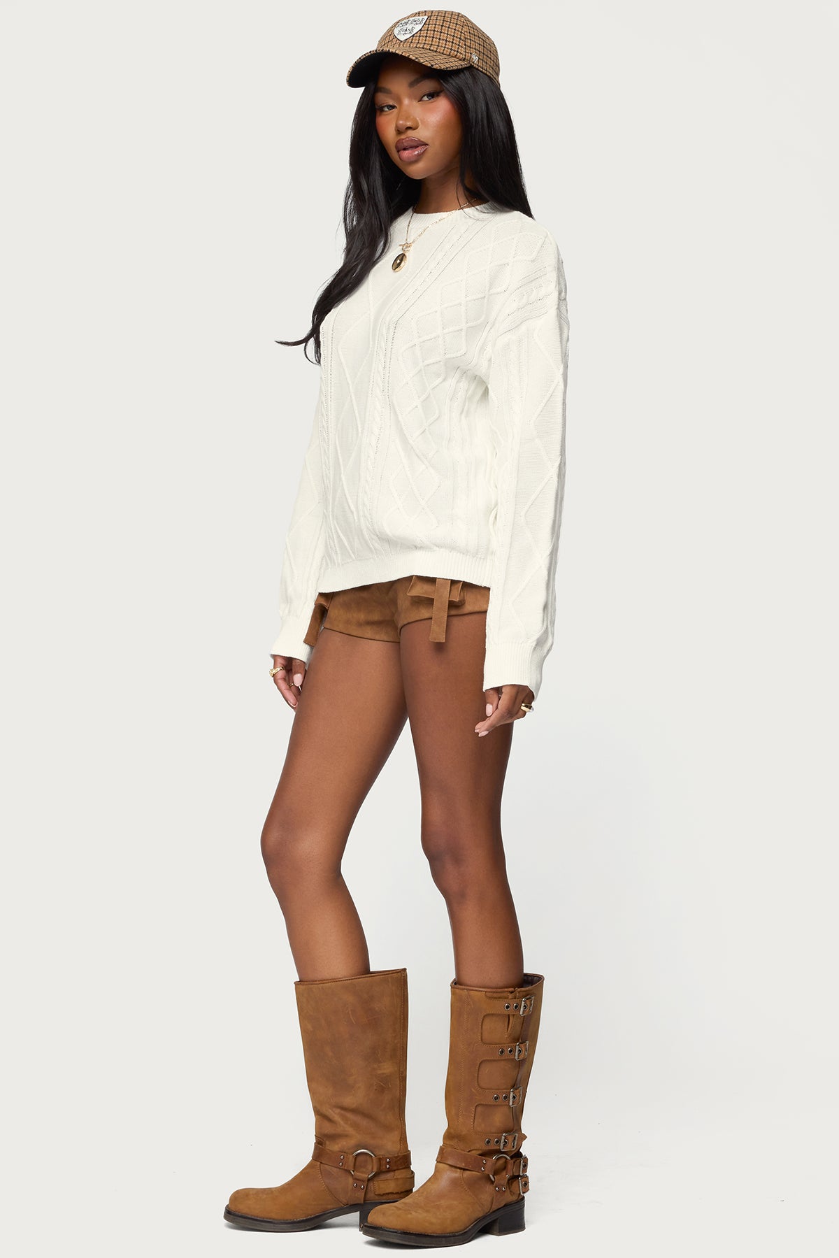 Jessy Cable Knit Oversized Sweater - Image 4