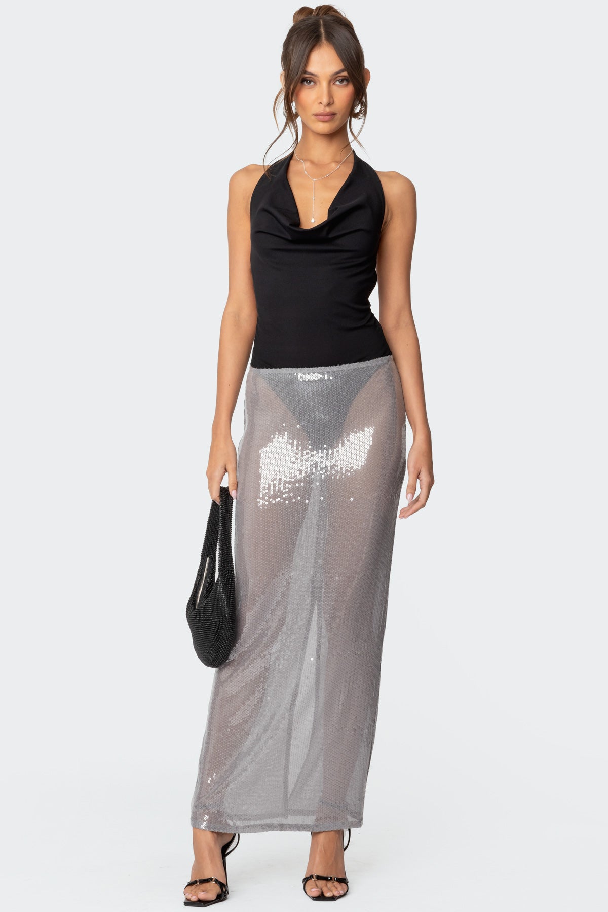 Backless Cowl Neck Bodysuit - Image 2