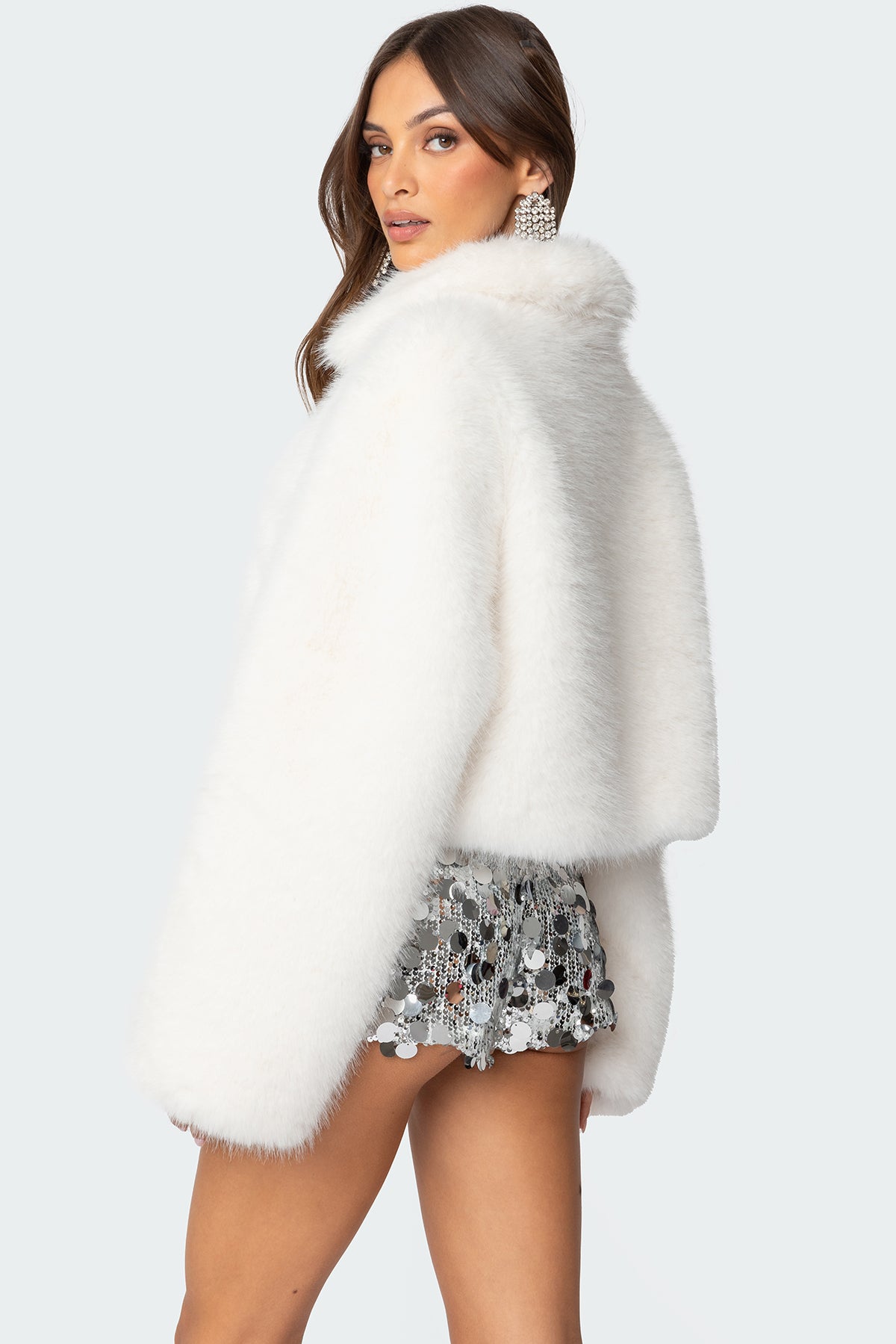 Nathalie Cropped Faux Fur Jacket - Image 4
