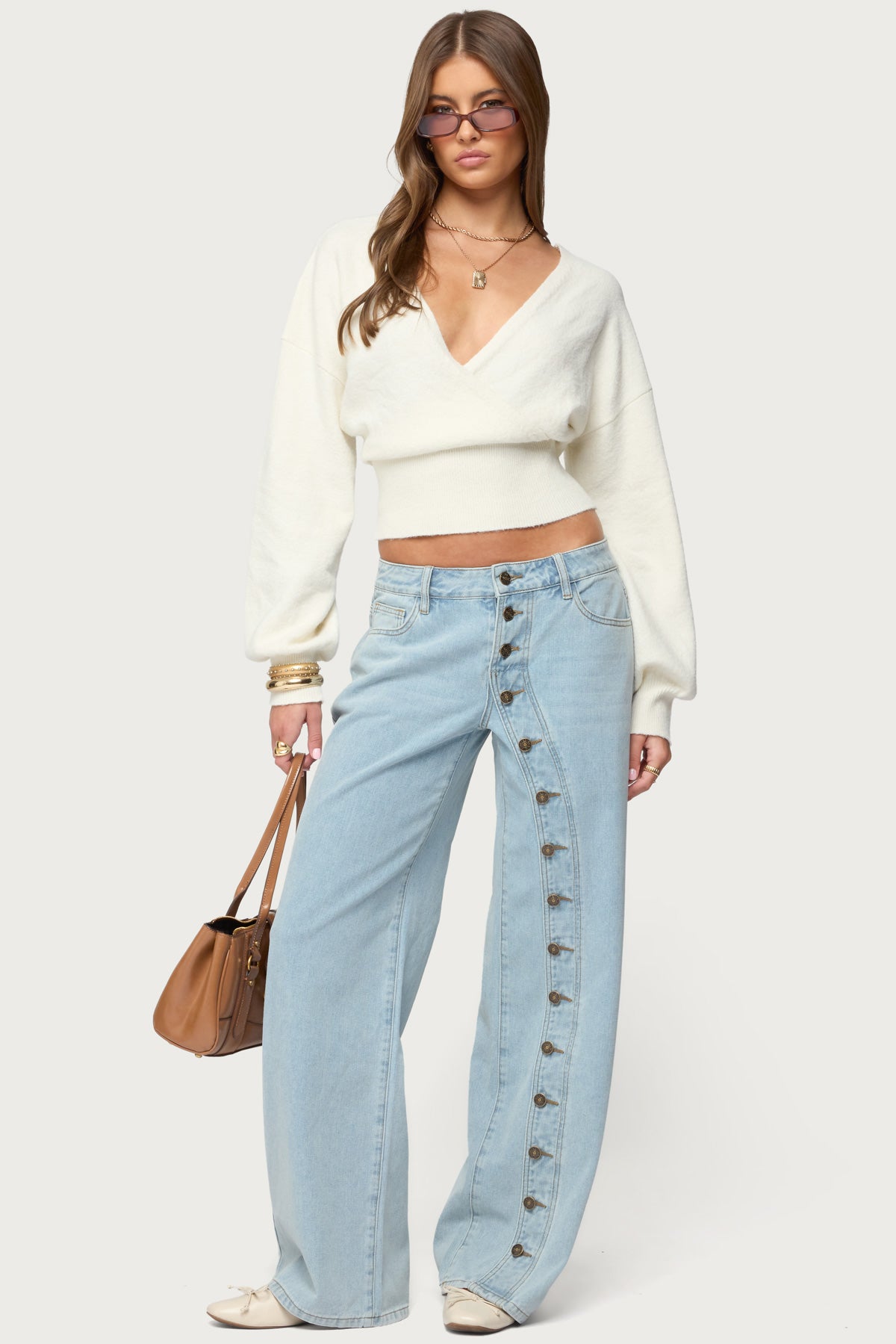 Adison Button Low Rise Jeans - Image 5