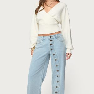 Adison Button Low Rise Jeans