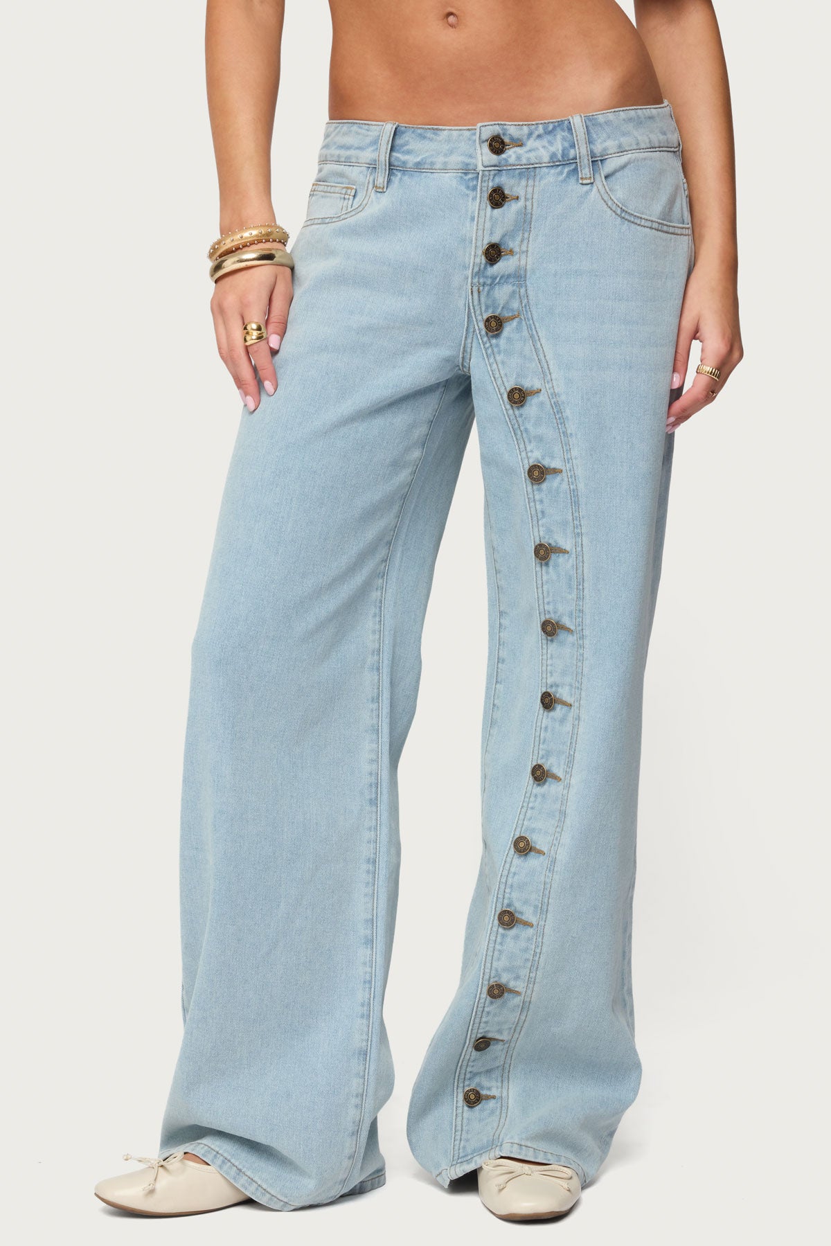 Adison Button Low Rise Jeans - Image 2