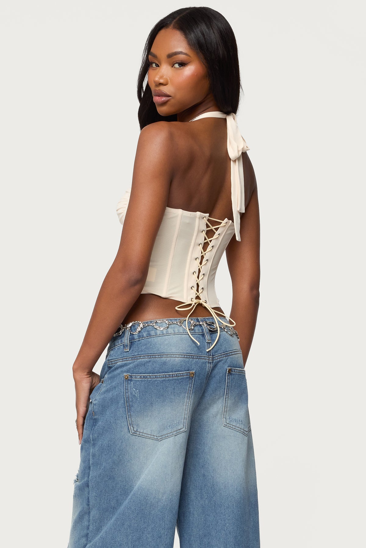 Abigail Ruched Halter Corset - Image 5