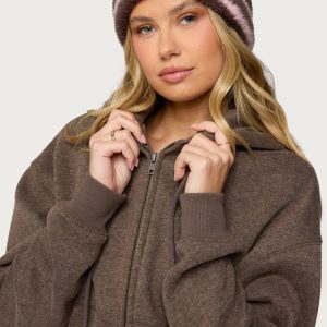 Striped Fuzzy Knit Beanie