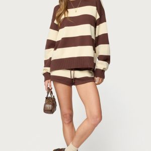Riley Striped Knit Shorts