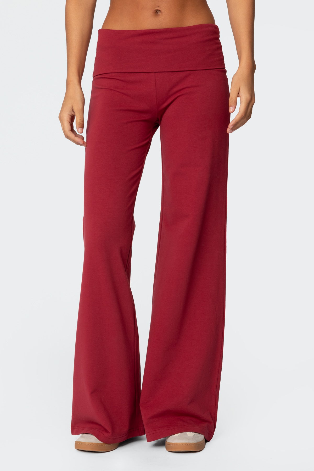 Wide Leg Fold Over Pants - Image 2
